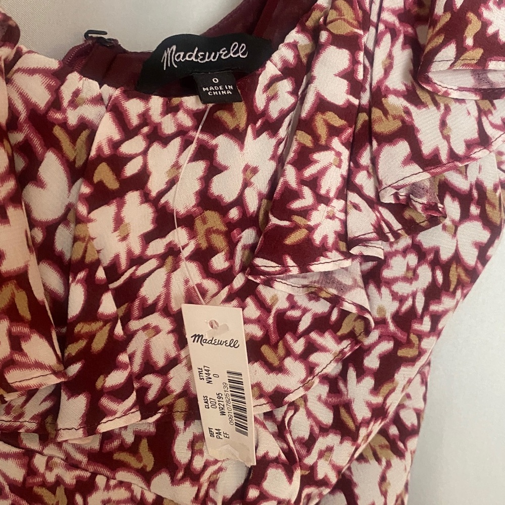 Madewell Ruffled Scoopneck Maxi Dress in Floral NWT - Picture 6 of 6